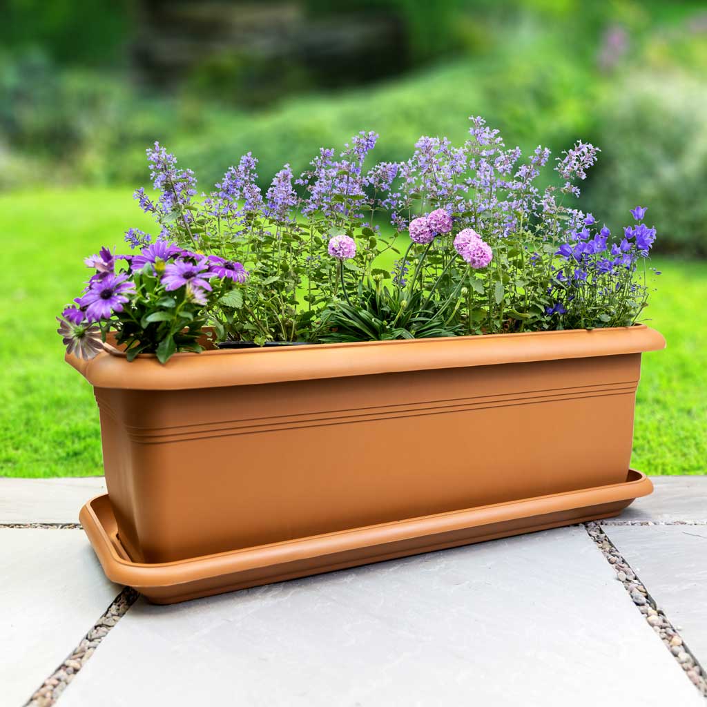 terracotta plant pots rectangular Terracotta Trough Planter I Knowle Nets