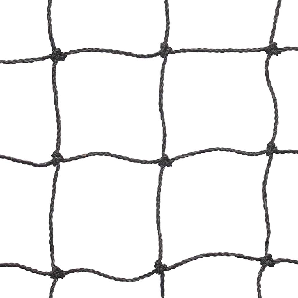 Knowle Nets- Aviary Netting - 28mm (1⅛") knotted square mesh- Studio shot close up black netting