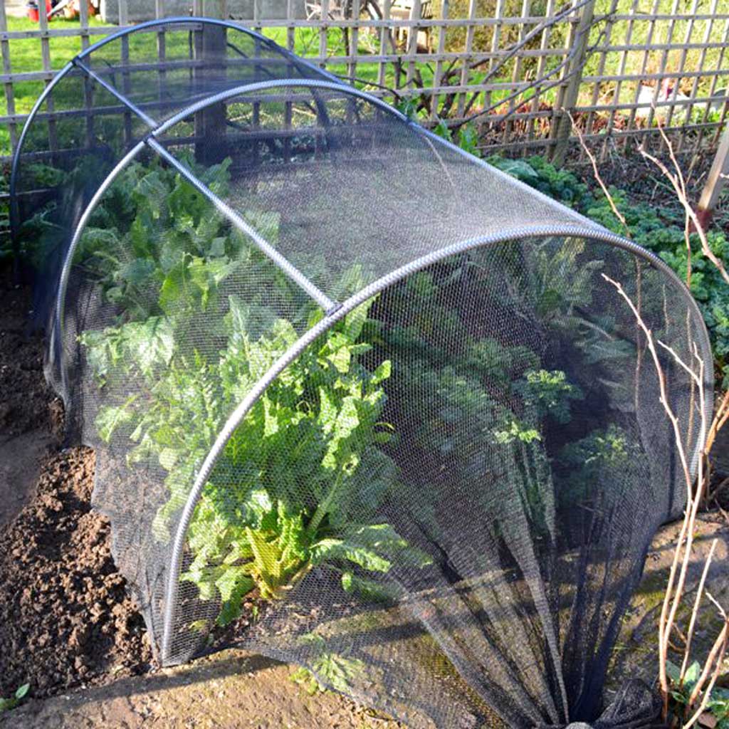 Knowle Nets -LARGE TUNNEL CLOCHE-whole cloche from end  