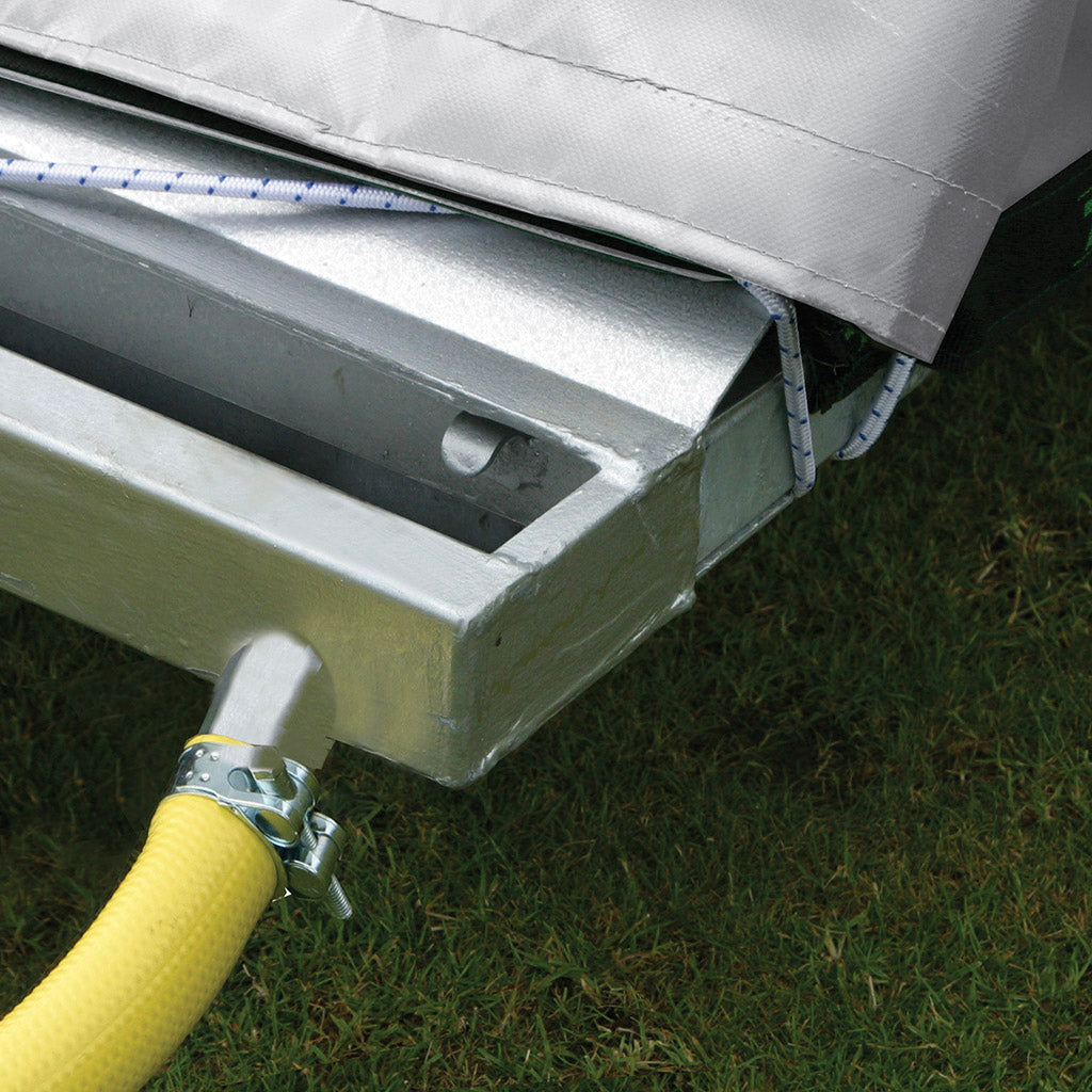 metal structure connected to cover