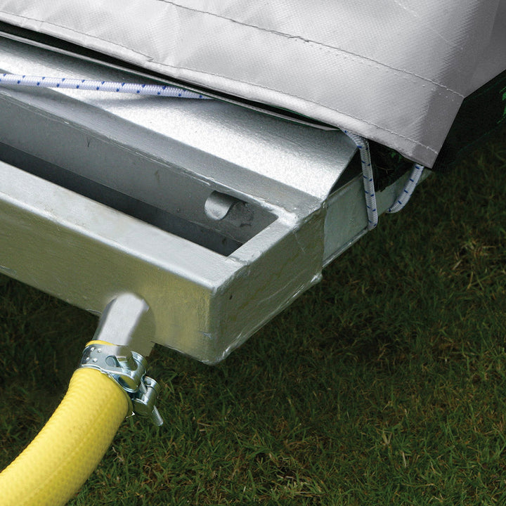 metal structure connected to cover