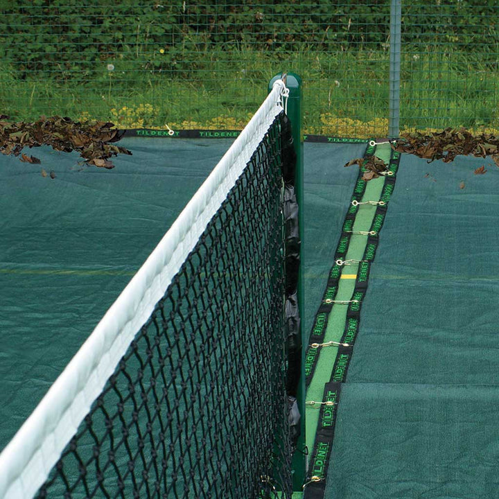 Tennis court cover on court