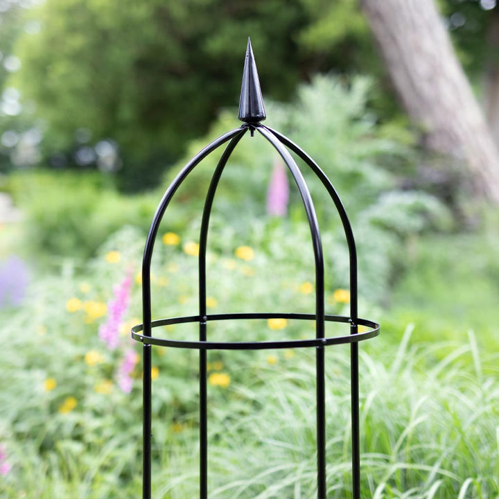 Classic Black Metal Garden Obelisk
