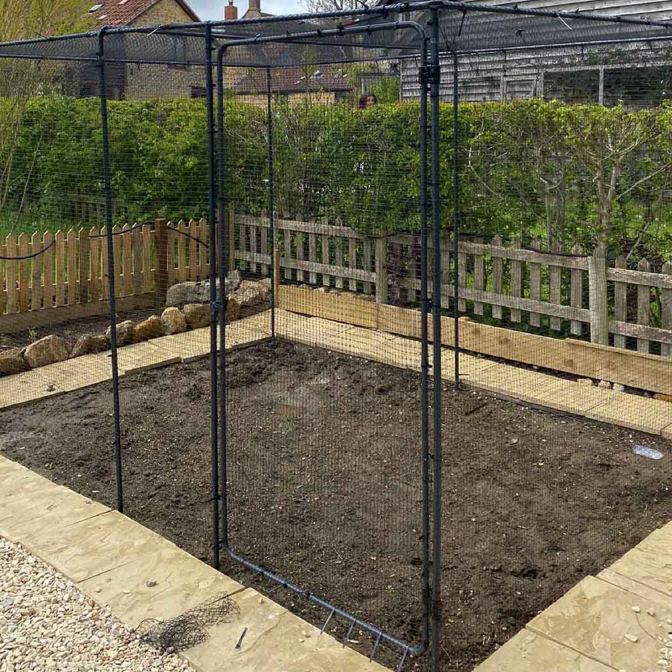 a walk in fruit cage