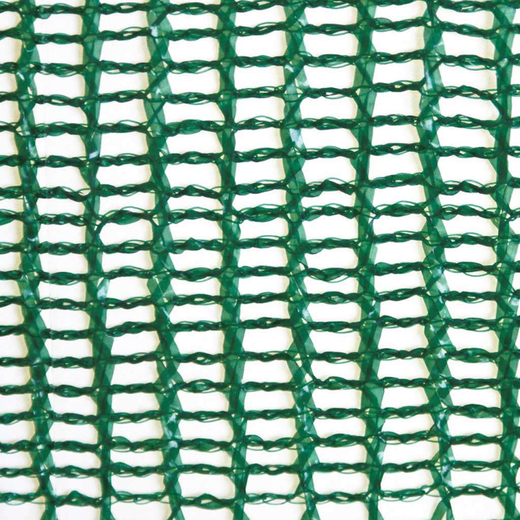 Close-up of green and white mesh fabric