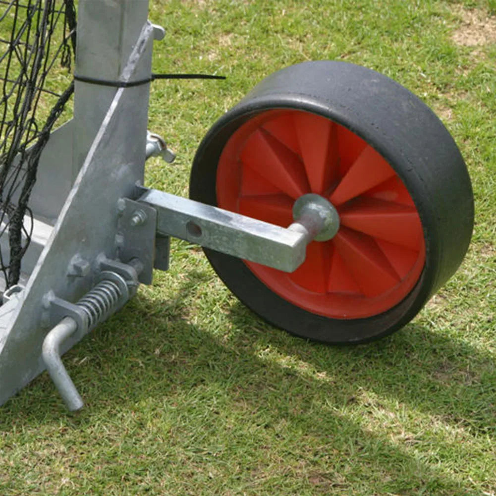Replacement wheel lying on some grass