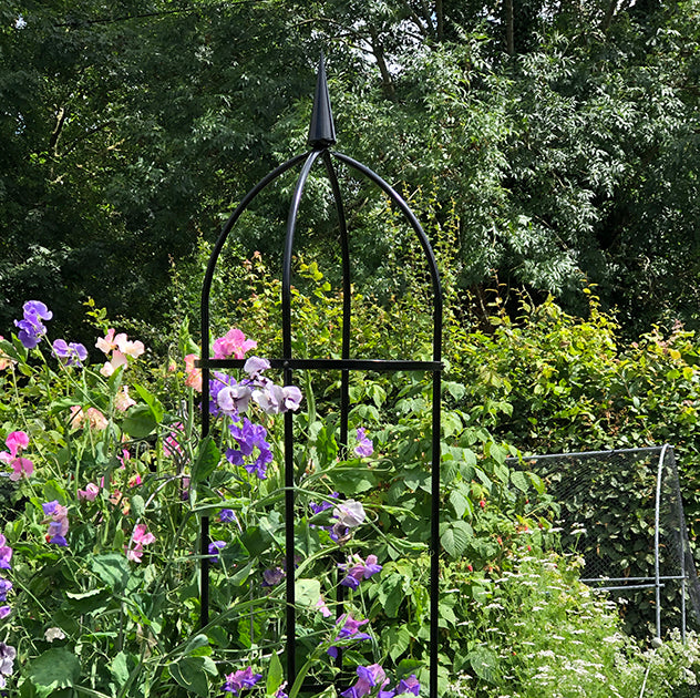 Classic Black Metal Garden Obelisk