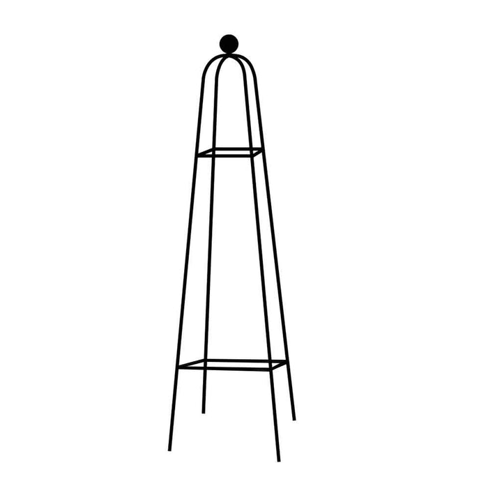 King Contemporary Black Metal Garden Obelisk Line Drawing