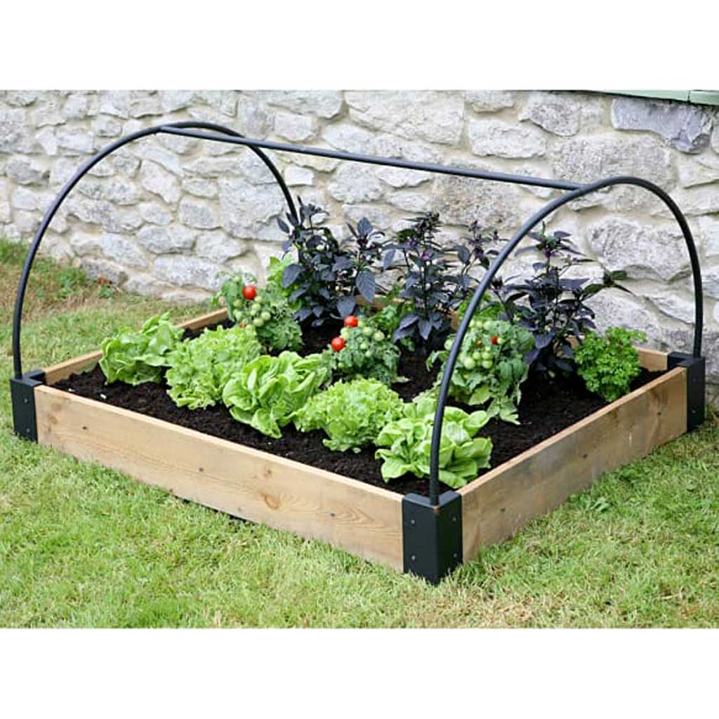raised bed system in use