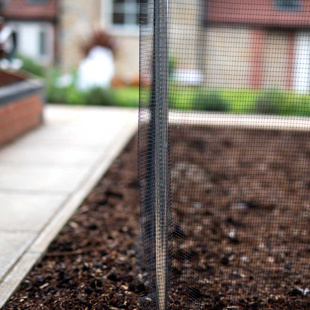 aluminium walk in fruit cage upright