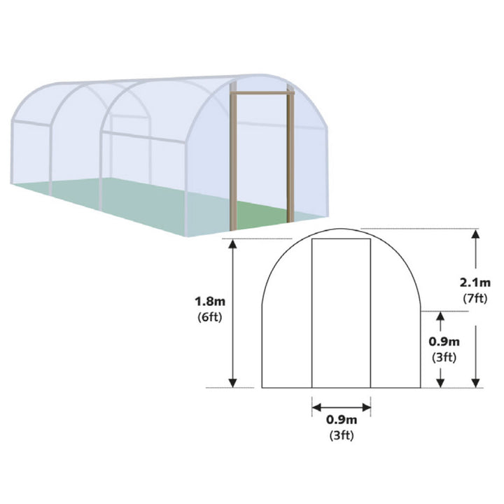 Polytunnel - Clear Polythene - Knowle Nets