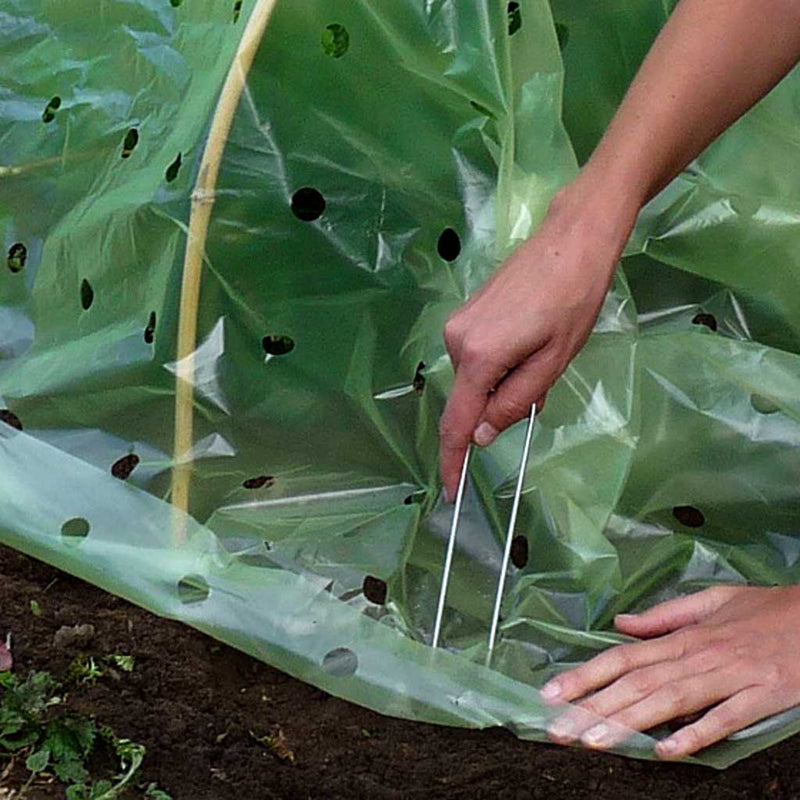 eco green fabric pegs in use