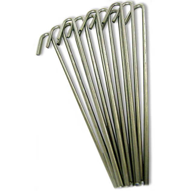 12 Metal Ground Pegs | 6" (16cm)