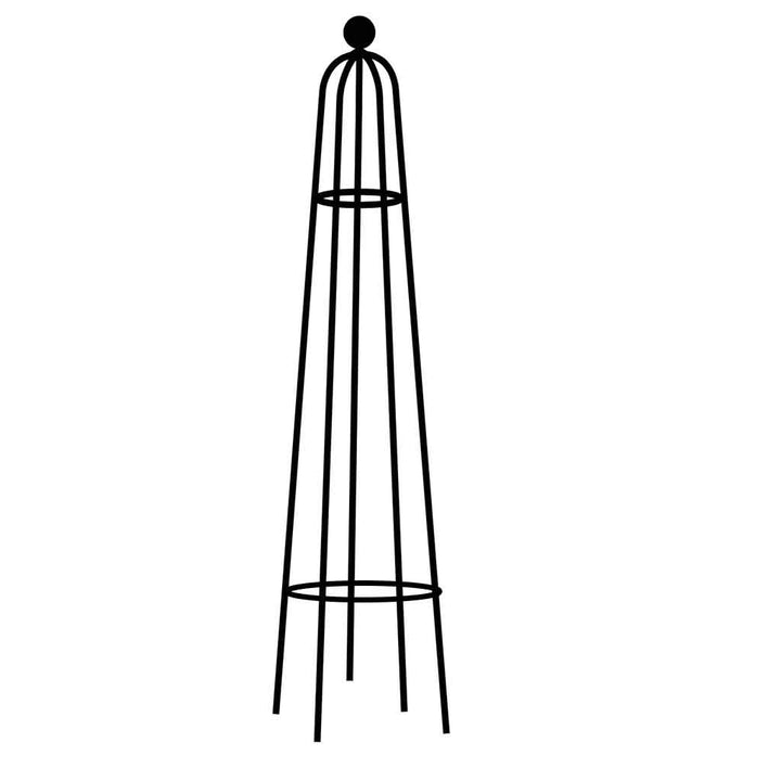 Queen Classic Black Metal Garden Obelisk line drawing